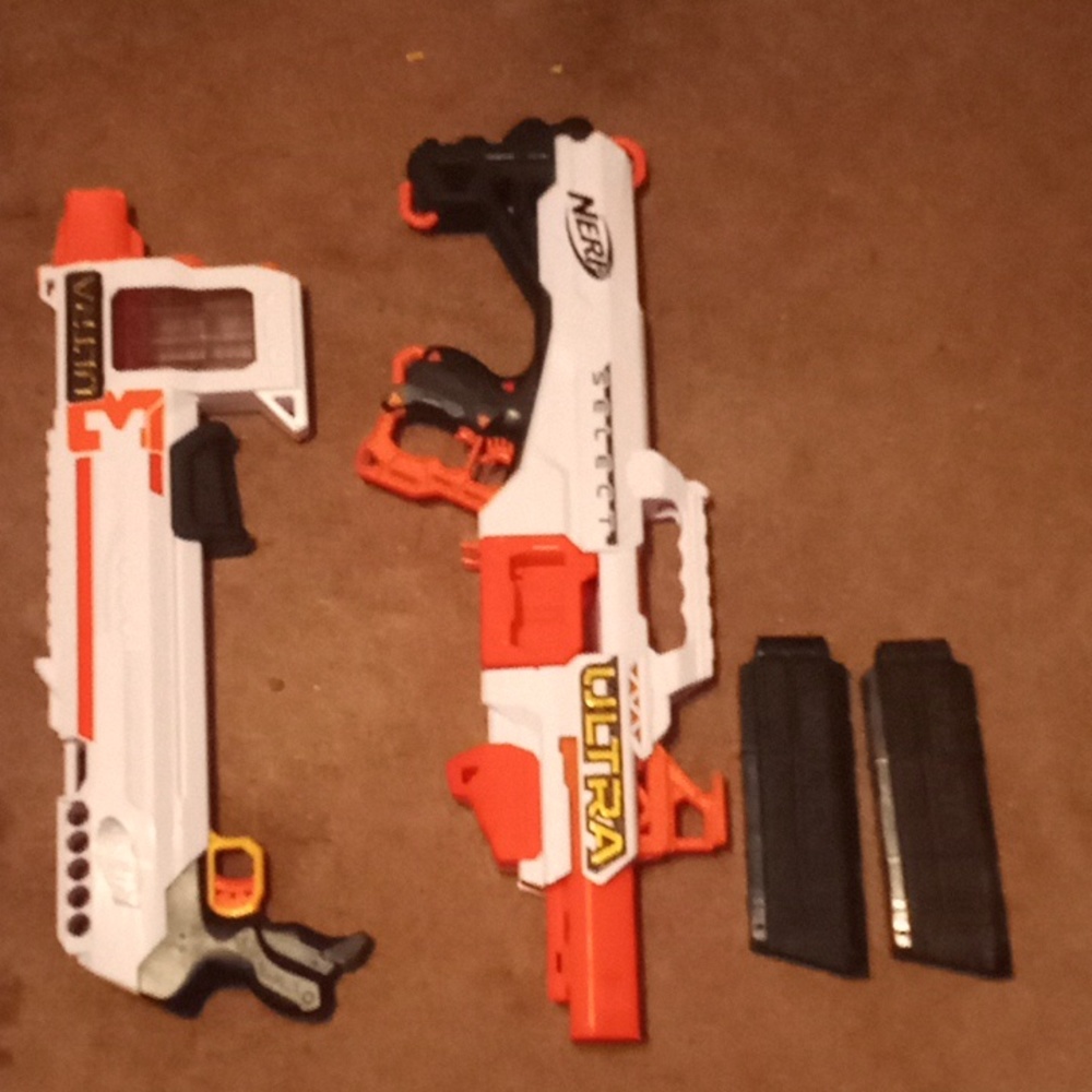 Two ultra Nerf guns